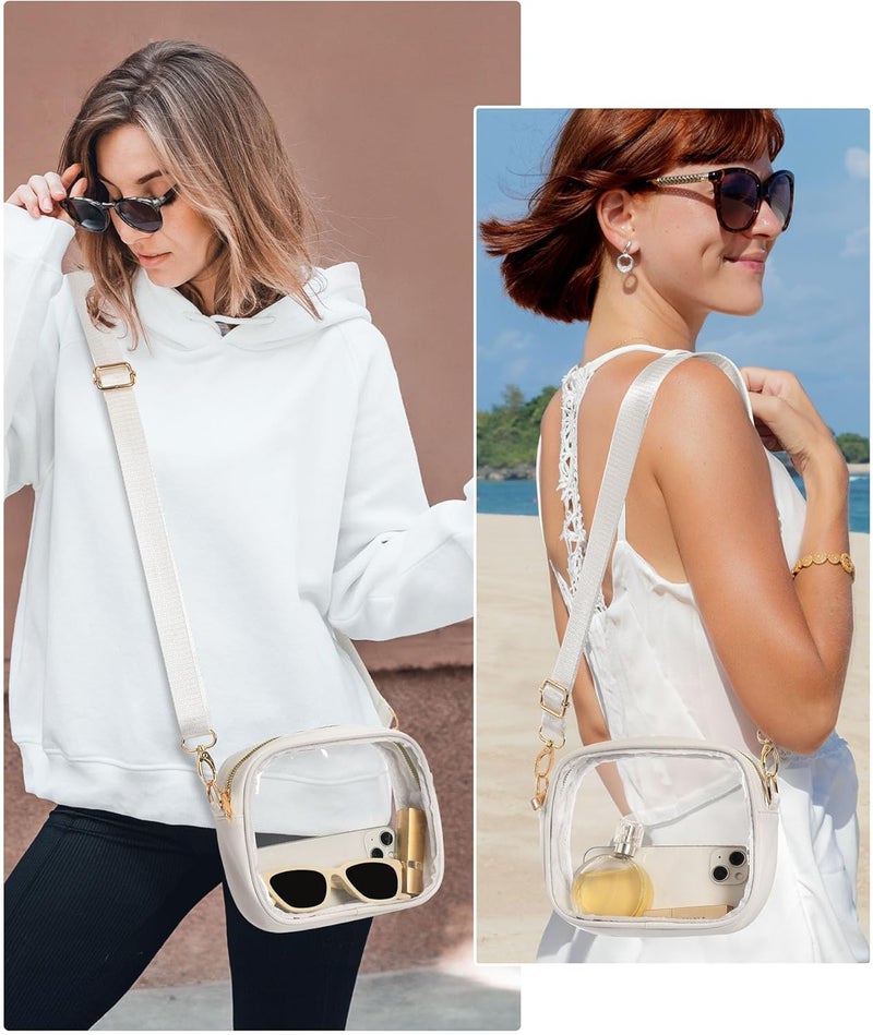 FANGSUN Clear Purse for Women, Clear Crossbody Bag Stadium Approved, Small Transparent Handbag for Concert Event Festival - Image 3